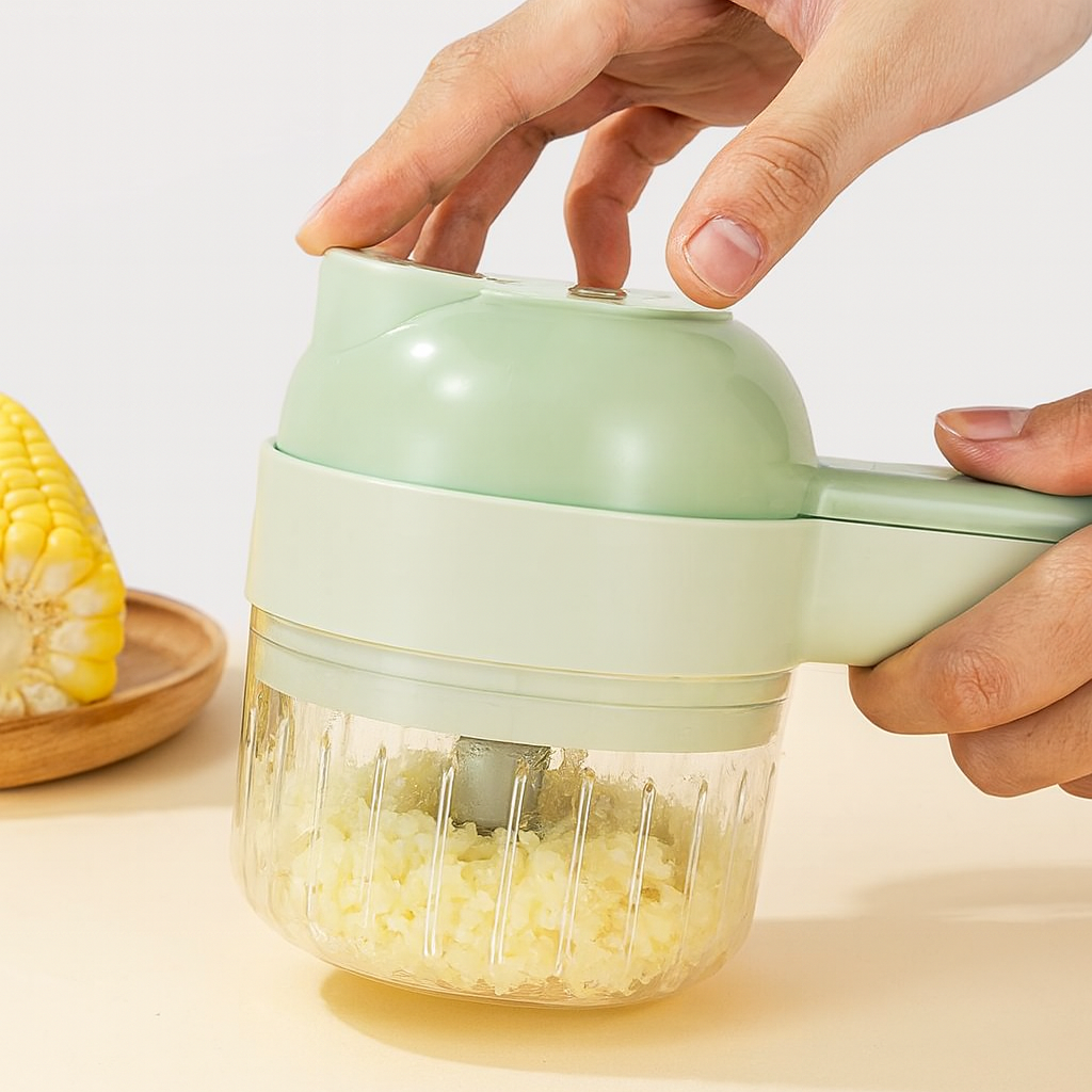 Chopique | 4 in 1 Portable Electric Vegetable Cutter Set